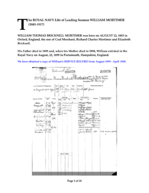 The ROYAL NAVY LIFE of Leading Seaman WILLIAM MORTIMER