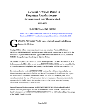 General ARTEMAS WARD – Forgotten Revolutionary General ARTEMAS WARD – Forgotten Revolutionary