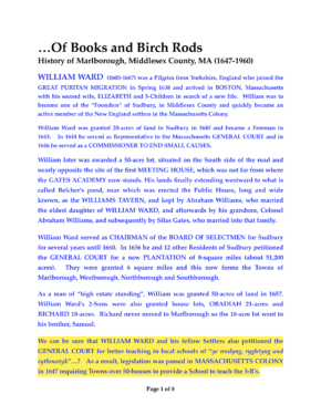 Of Books and Birch Rods – History of Marlborough (1647-1960)