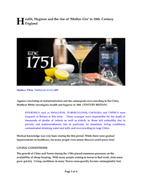 Health in England in 18th. Century
