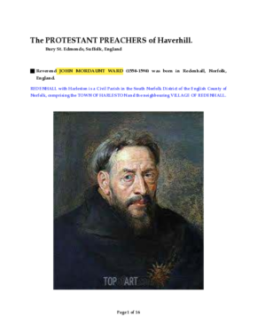 The PROTESTANT PREACHERS of HAVERHILL