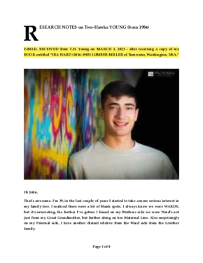 Two Hawks Young Biographical Notes